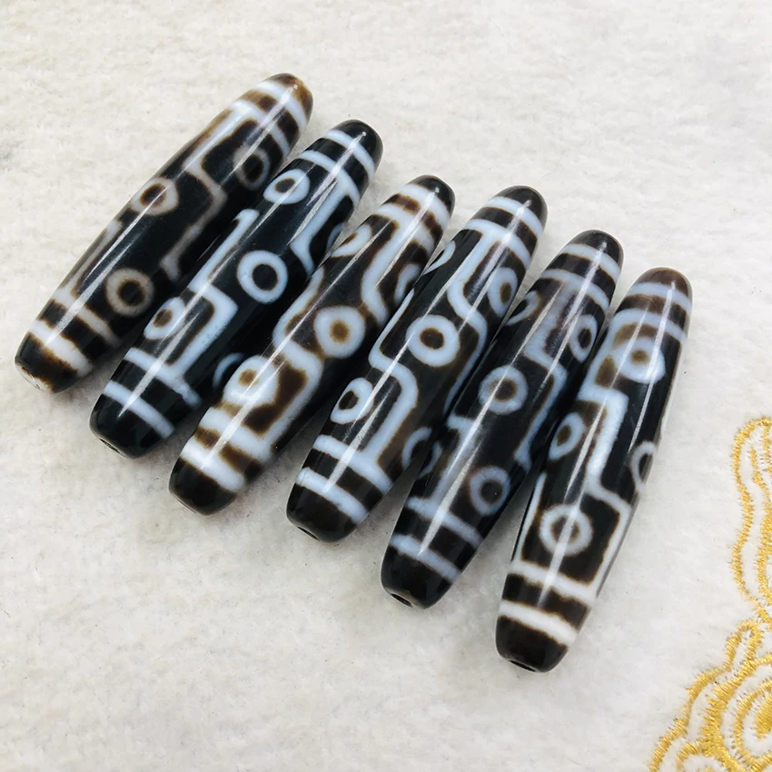 Natural Oil Polished Agate Old Dzi Mixed Design