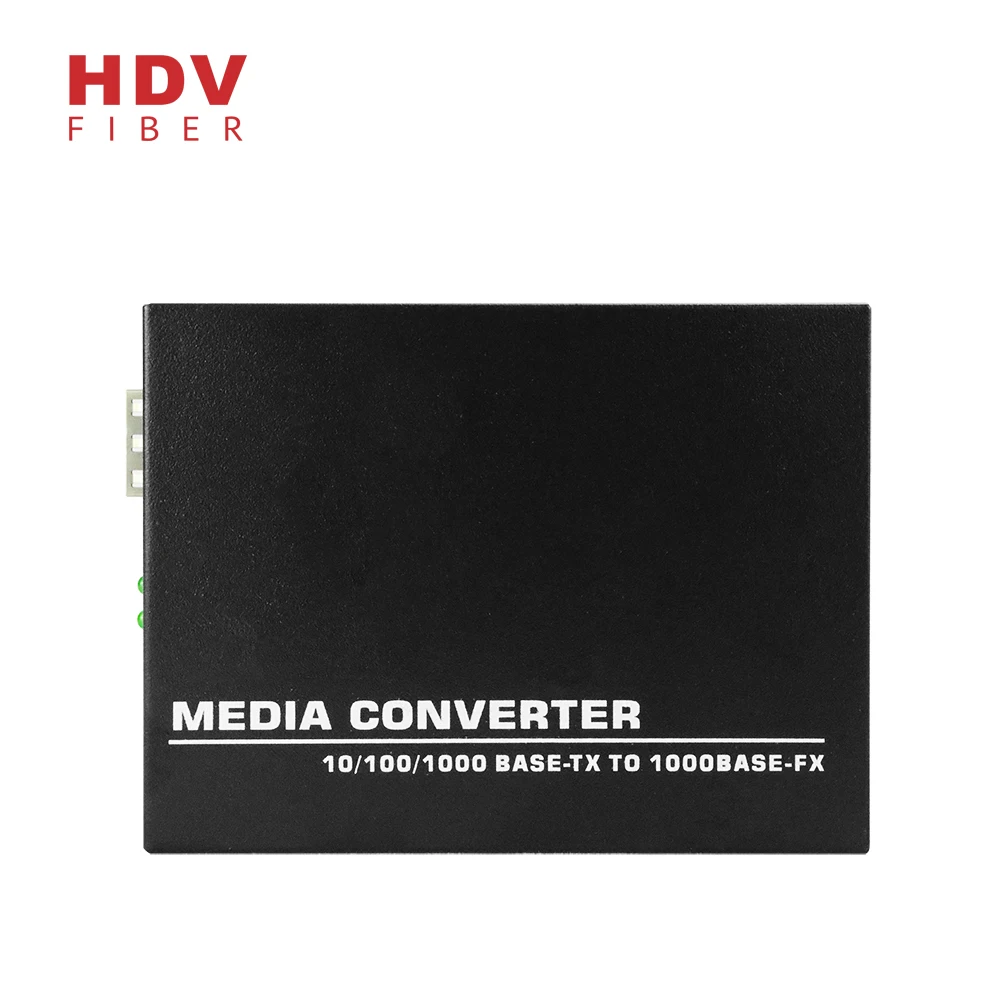 Shenzhen Manufacturer 10/100/1000M LC/SC fiber optic 1 SFP Port 1 rj45 20km Ethernet Media Converter