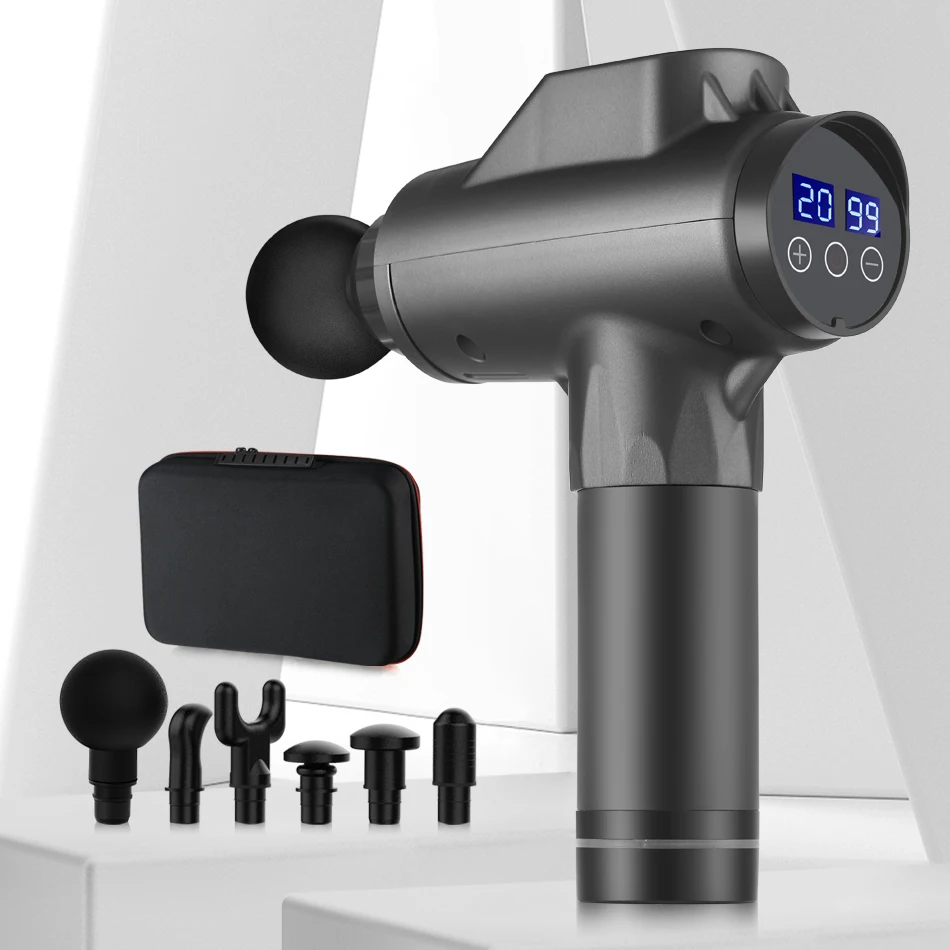 Innovative Products 2024 Deep Tissue Percussion Muscle Quick Rechargeable Body Vibration Led Touch Screen Handheld Massage Gun