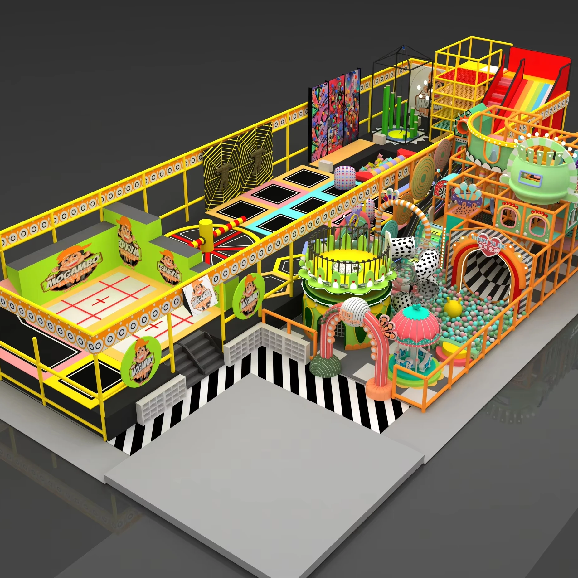 Commercial Jump Trampoline Indoor Trampoline Parks Equipment Bungee Trampoline Park for Kids And Adults soft play equipment maze