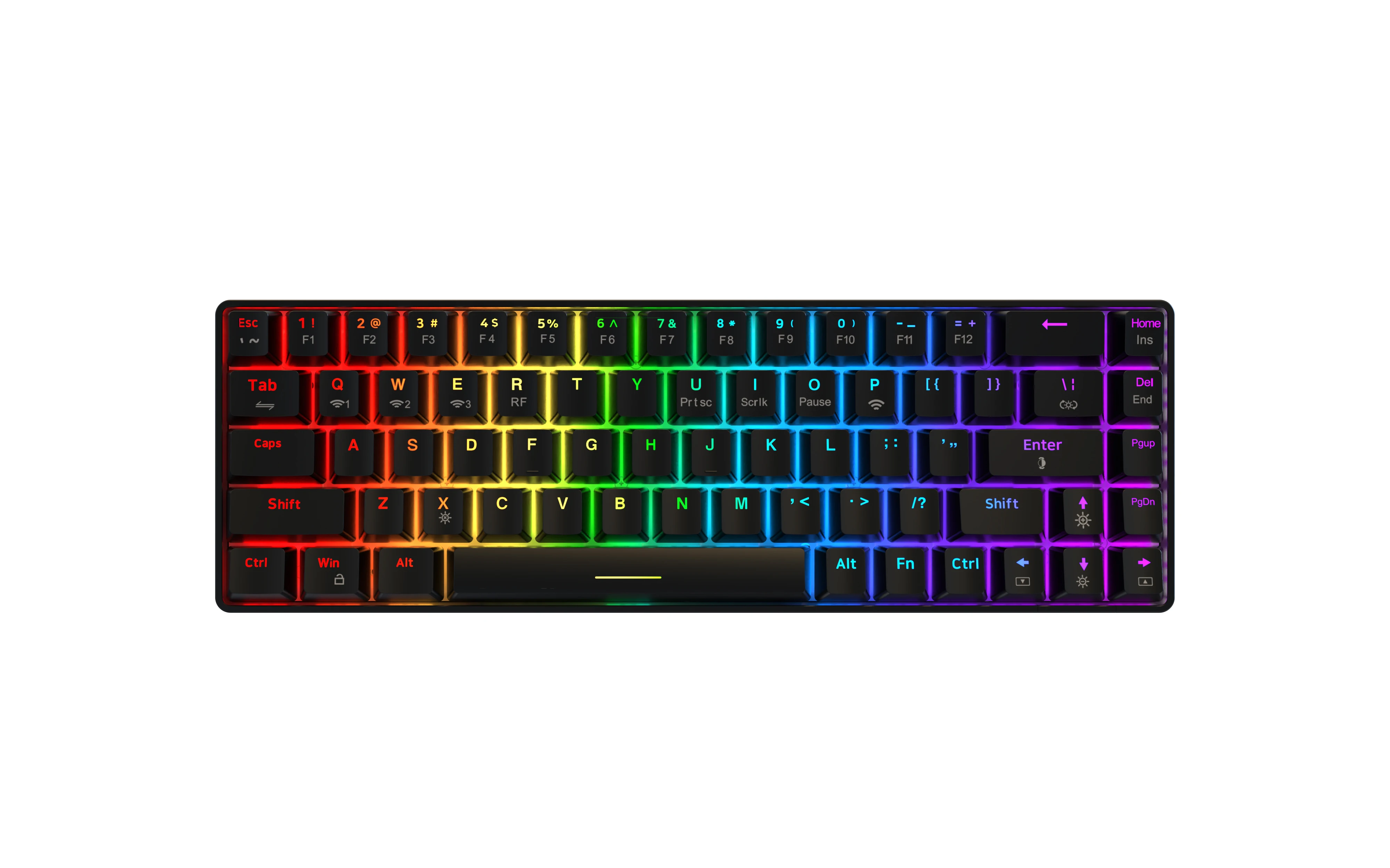 AJAZZ K685T Wired/Wireless 5.0 Mechanical Keyboard 65% Compact 68 Keys RGB Backlit Type-C Gaming/Office Keyboard for PC/phone