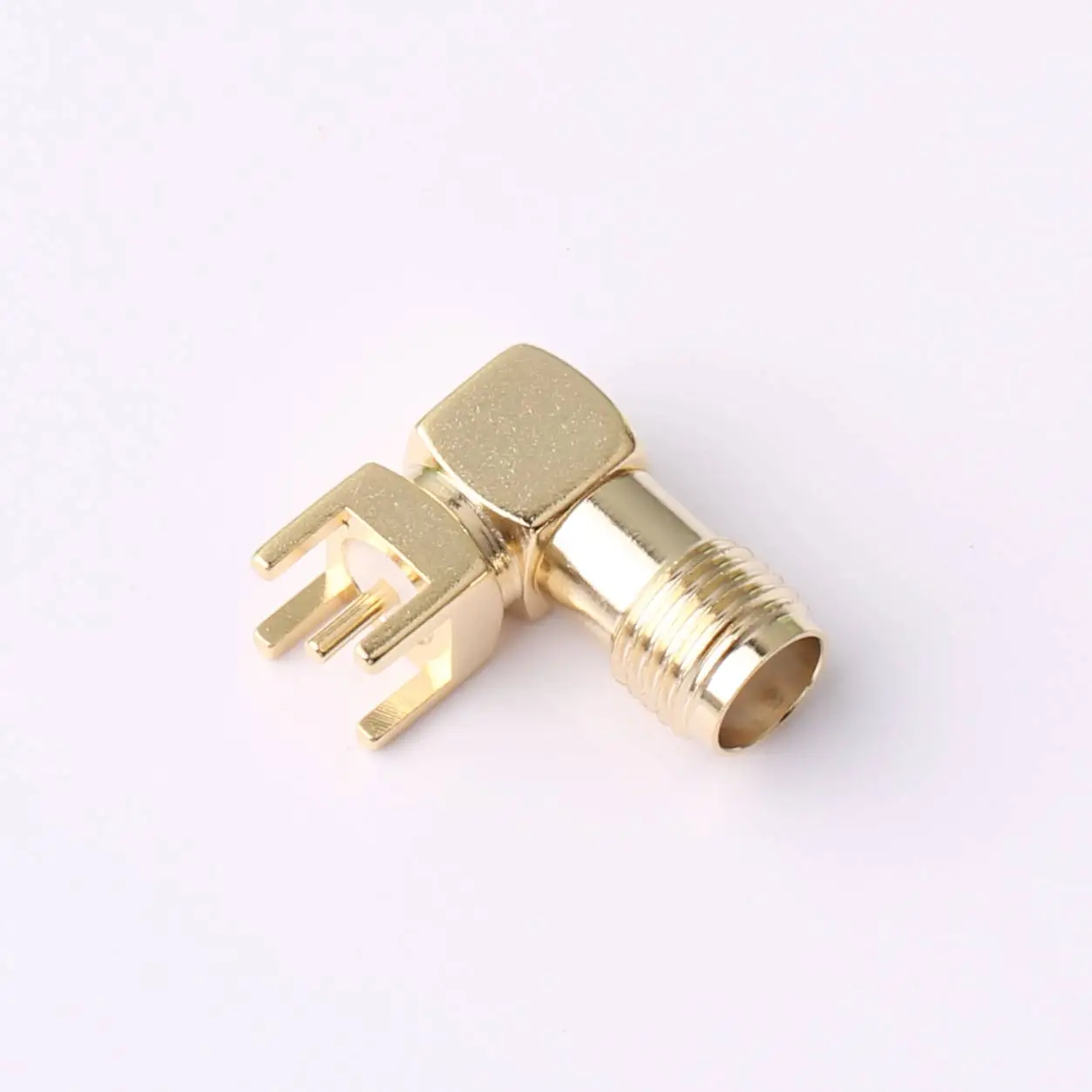 Kinghelm KH-SMA-K513-G48 Gold plated elbow SMA female needle coaxial rf connector