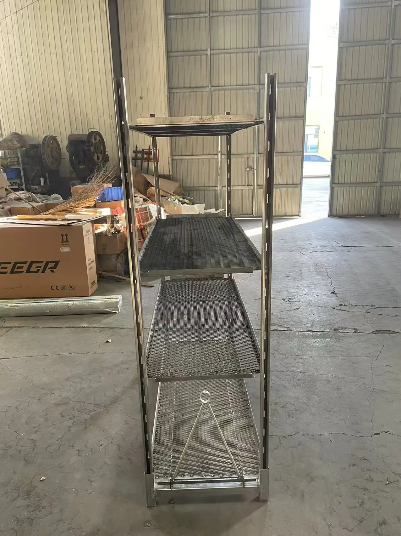 Multiple Shelf Steel Mesh Nursery Flower Greenhouse Trolley Garden Container Greenhouse Trolley Customizable