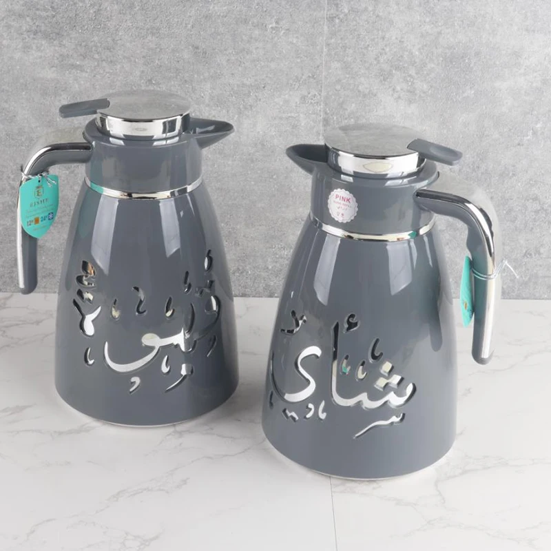 1000ml luxury Arabic Thermo Flask Durable Inner Glass Insulated Tea Coffee thermos