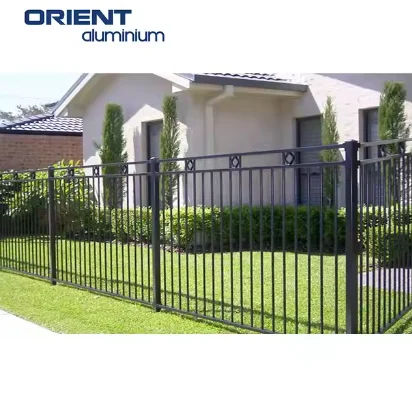 Trendy four season aluminum metal fence panel protective aluminium electric fence system backyard safe and secure