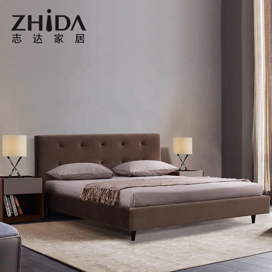 OEM factory wholesale high quality modern bedroom furniture king size chesterfield bed