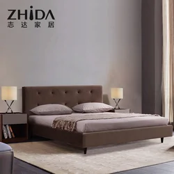 OEM factory wholesale high quality modern bedroom furniture king size chesterfield bed