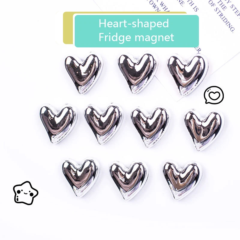 Ceramic Metrical Heart Shape Ceramic Fridge Magnet Blank For Valentine Souvenir
