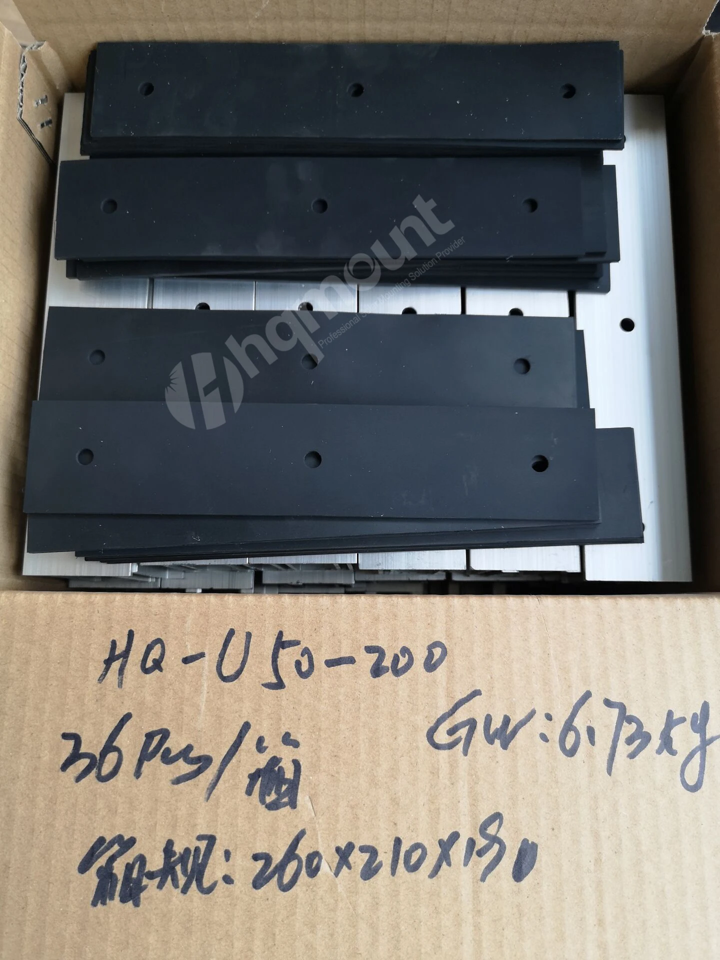 HQ MOUNT U50 Mini Rail PV Solar Panel Mounting System Aluminum Short Rail for Commercial Metal Sheet Rooftop