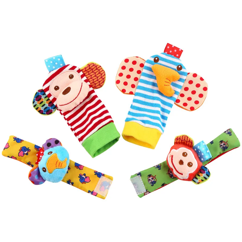 Wrist strap Rattle baby sock set Baby toy Baby gift Ring Ring paper factory wholesale at low price