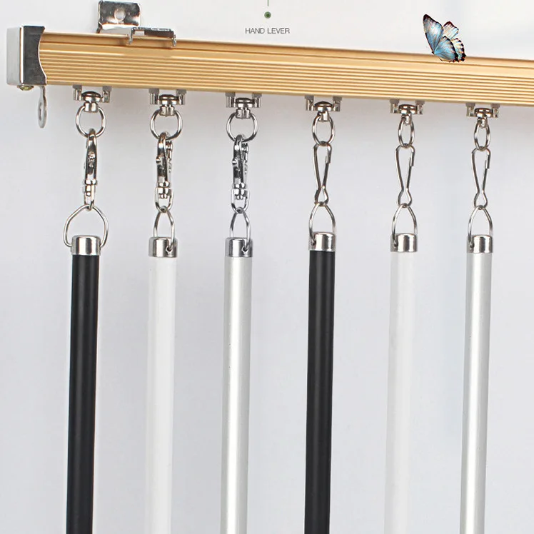 Clear Acrylic Universal Curtains Pull Rod Wand with Metal Snap Curtain Stick Baton