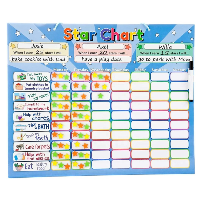 2022 Amazon Hot Sell Creative Potty Training Stylish Magnetic Kids Children Reward Chore Charts Fridge Magnet