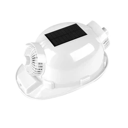 High quality personal protective helmet electric cooling solar construction safety hard hat with light and fan
