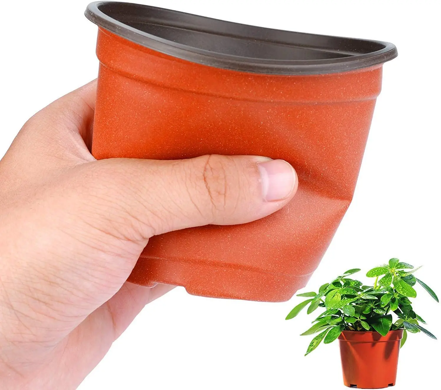 4 Inch Plastic Nursery Pots for Plant Seedling Flower Container Seed Starting Garden Pots Planters