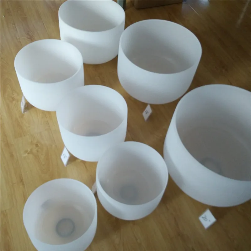 frosted quartz crystal singing bowl for healing /music tones
