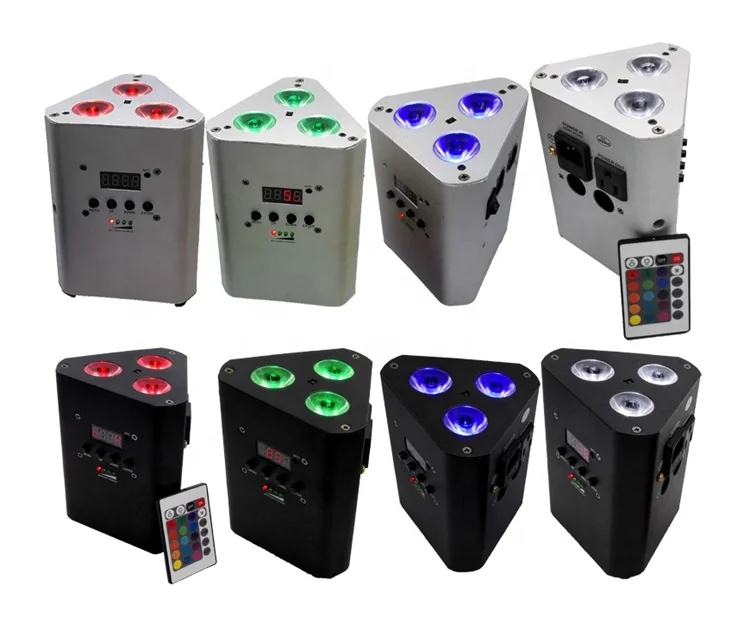 Stairville BTL-30 Battery Operated Truss Spotlight 3x18W 3pcs 18Watt RGBWA-UV 6-IN-1 LED Wireless Upward Stage Light