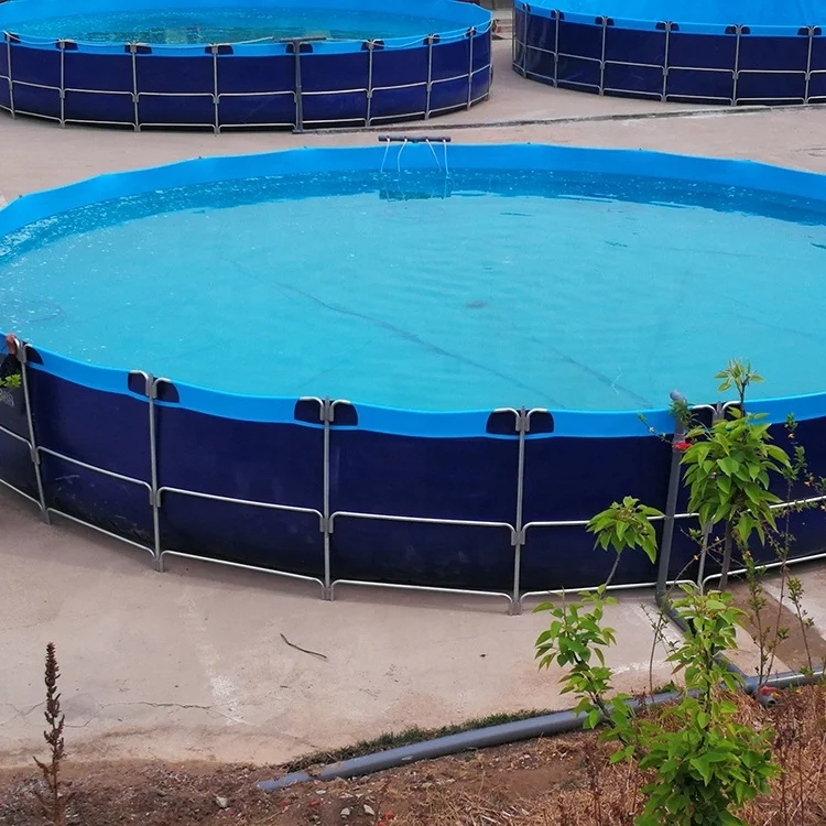 Round Pvc Collapsible Commercial Fishing Tanks,Foldable Fish Ponds Pvc Fish Farming Tanks Ras Fish Pvc Tanks