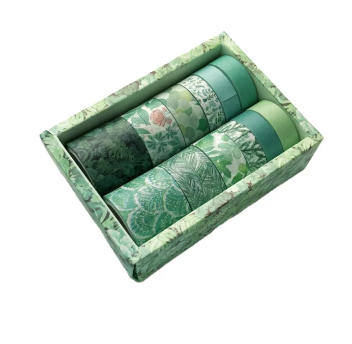 Washi tape custom 12 roll set/factory wholesale flower small fresh dream diy hand account sticker/hot stamping tape set tape