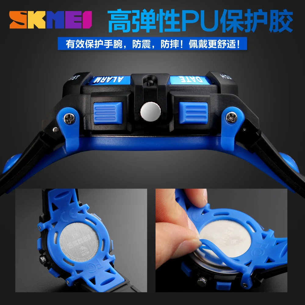 Skmei 1163 подарок на день ребенка часы ручные часы для хранения водонепроницаемые часы цифровые спортивные силиконовые детские часы на заказ пластиковые