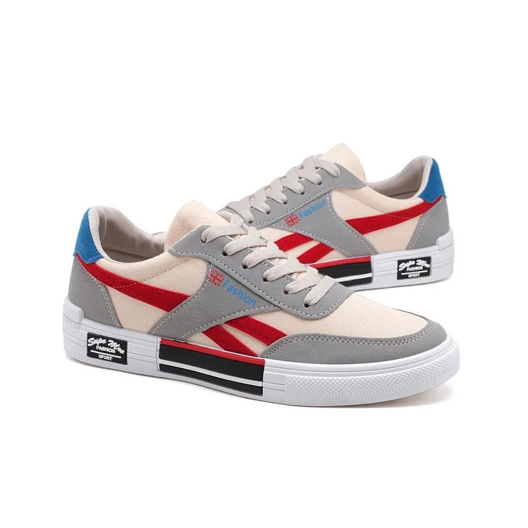 2021 New Fashion Comfortable Breathable Young Sneaker High Quality Canvas Trendy Shoes For Men