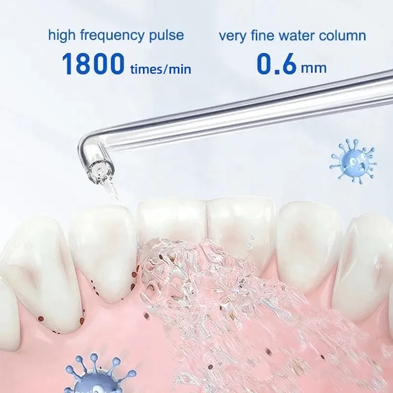 2023 New IPX7 Waterproof Type C Charging Custom Logo Portable Water Flosser Cordless Dental Oral Irrigator Water Flosser