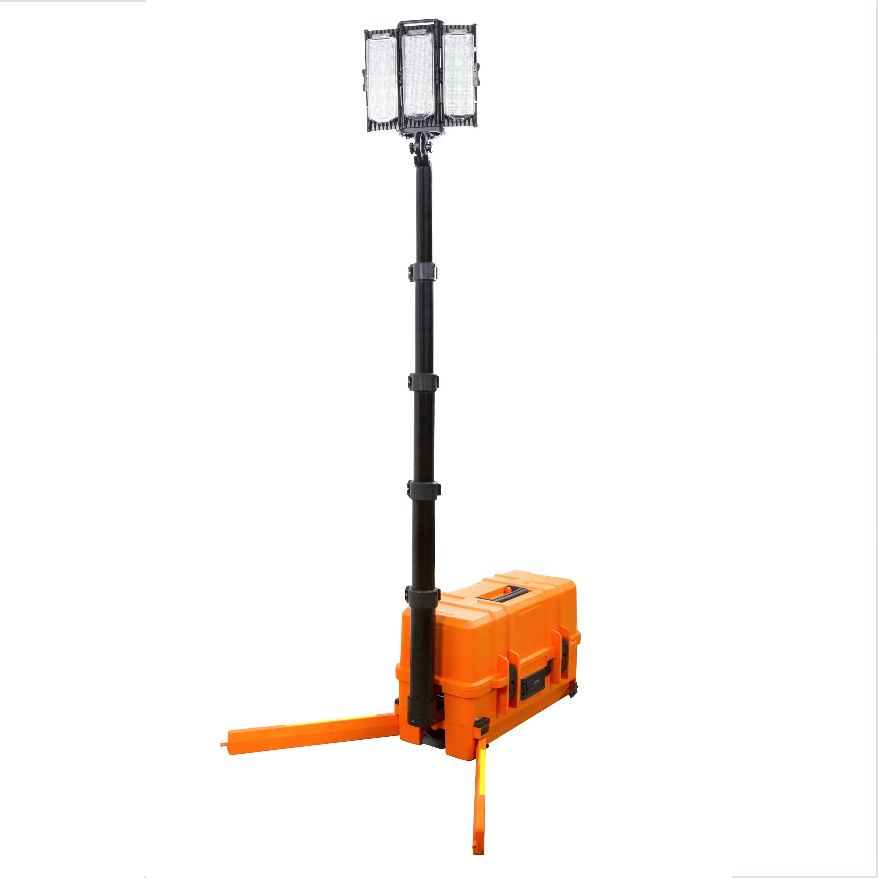 Military police equipment 10000 lumen telescopic mast Portable work light LED remote area lights Job site lighting