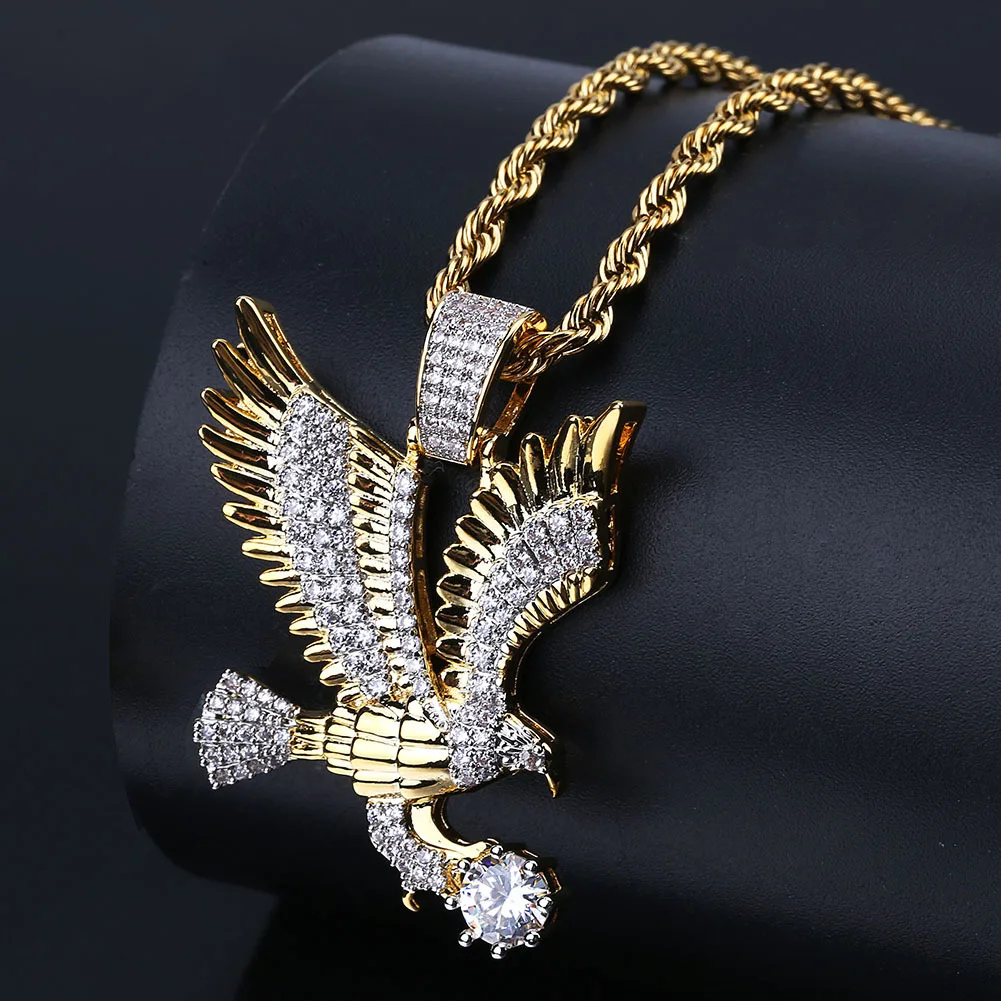 Popular Selling Jewelry 24k Gold Plated Jesus Pendant Necklace Eagle Gold Pendant