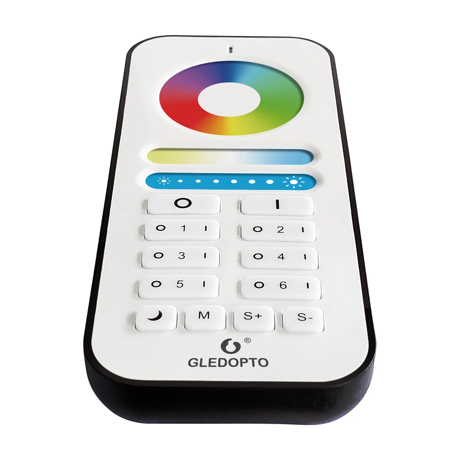 2.4G RF 6ZONE RGB+CCT LED Touch Remote Control Compatible with Pro Version Lights and Controllers Color Temperature Changeable