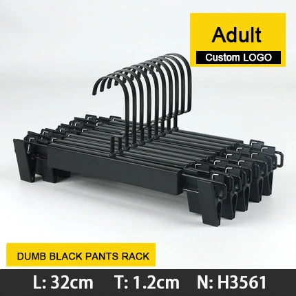 New arrival fashion boutique anti-slip black wood plastic coat hanger customized black wooden hangers for clothing store