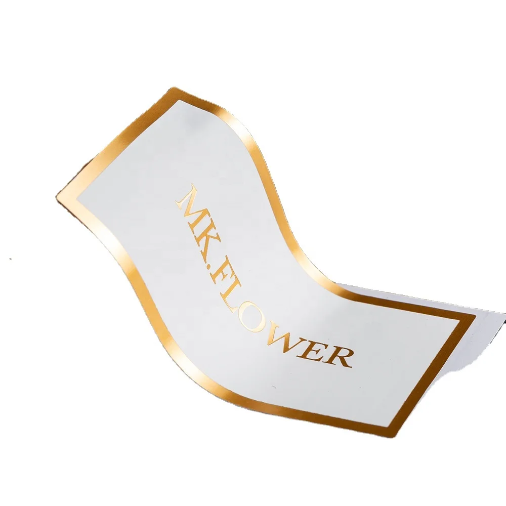 PVC Self-adhesive Custom Bronzing Label Customized logo Two-dimensional Code Transparent Trademark Milk Tea Stickers