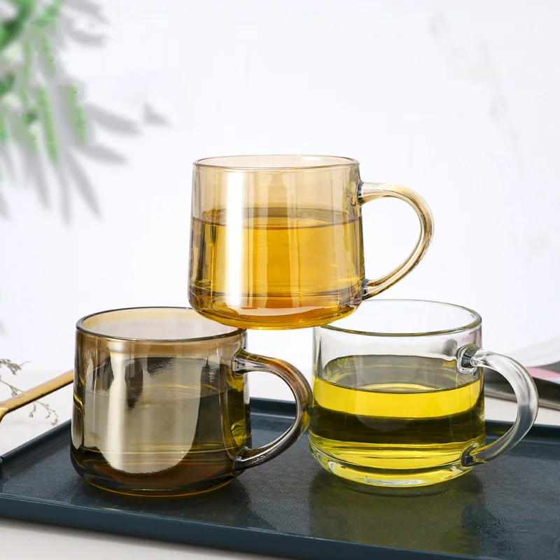 Simple Glass Coffee Cup High Beauty Summer Cold Drink Juice Cup