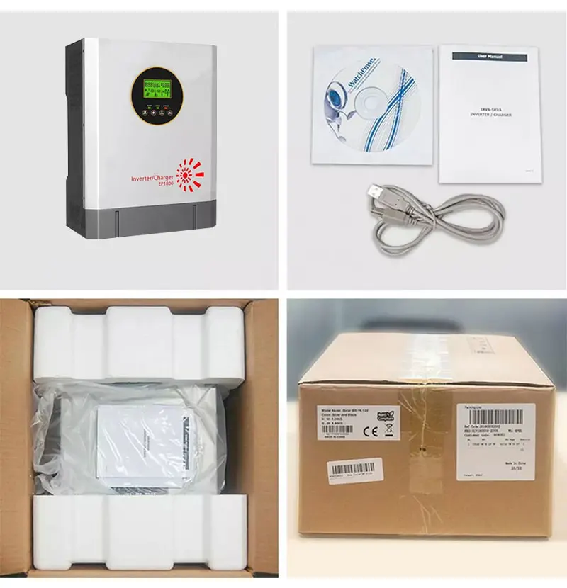 24VDC/1200W hybrid solar inverter 5kw with MPPT for solar power system for home and government