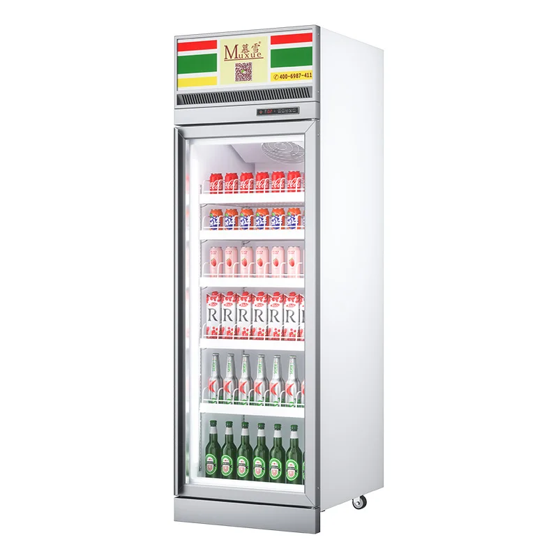 Vertical Cooler For Drinks Direct Cooling Beverage Display Refrigerator Retail Beverage Cooler