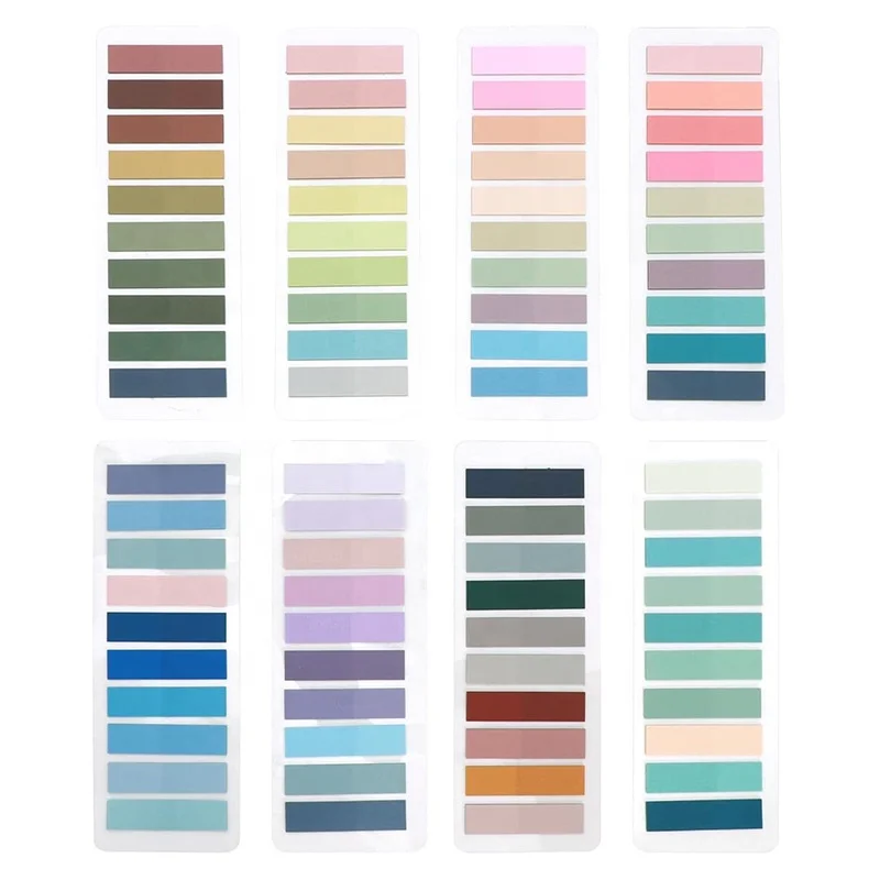 Morandi Sticky Note Tabs Colored Writable And Repositionable Book Flags Tabs Strip Index Tabs