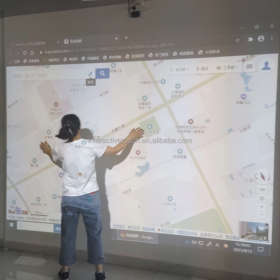 Finger touch portable interactive whiteboard multi points pen touch USB Infrared Interactive Advertising Boards