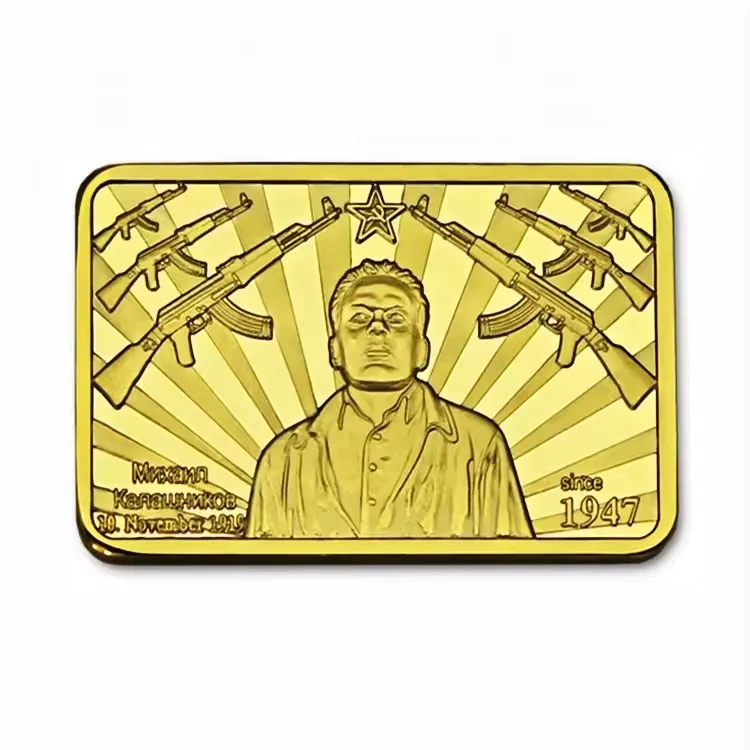 2024 AK 47 golden plated bar beauty bar bullion customized make for you