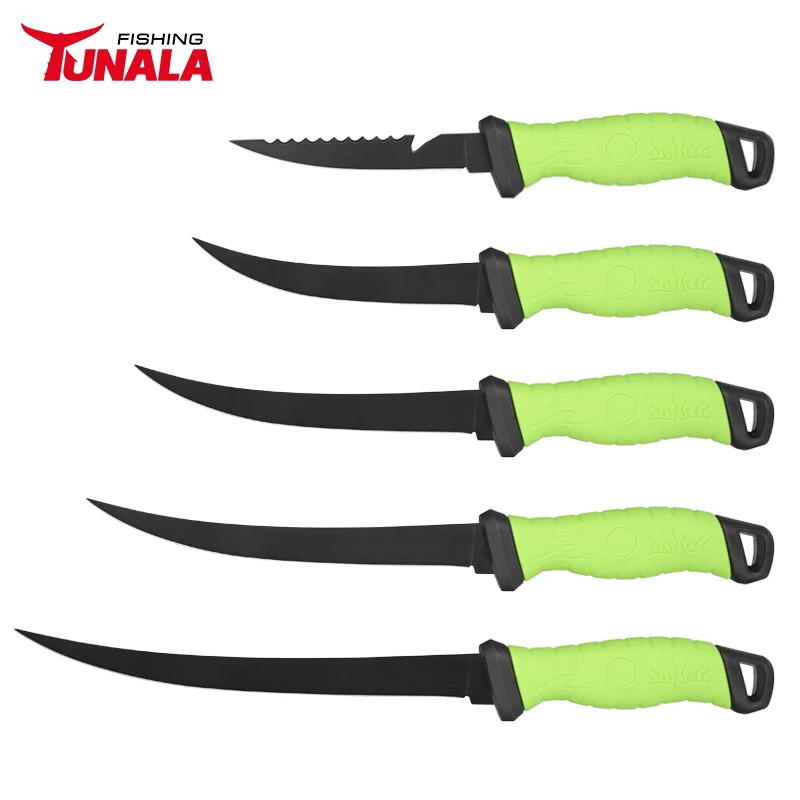 Ready to ship Cheaper  Multi-function Stainless Steel Fishing fillet Knife Set PP Handle Fish Filleting Knife for cutting fish