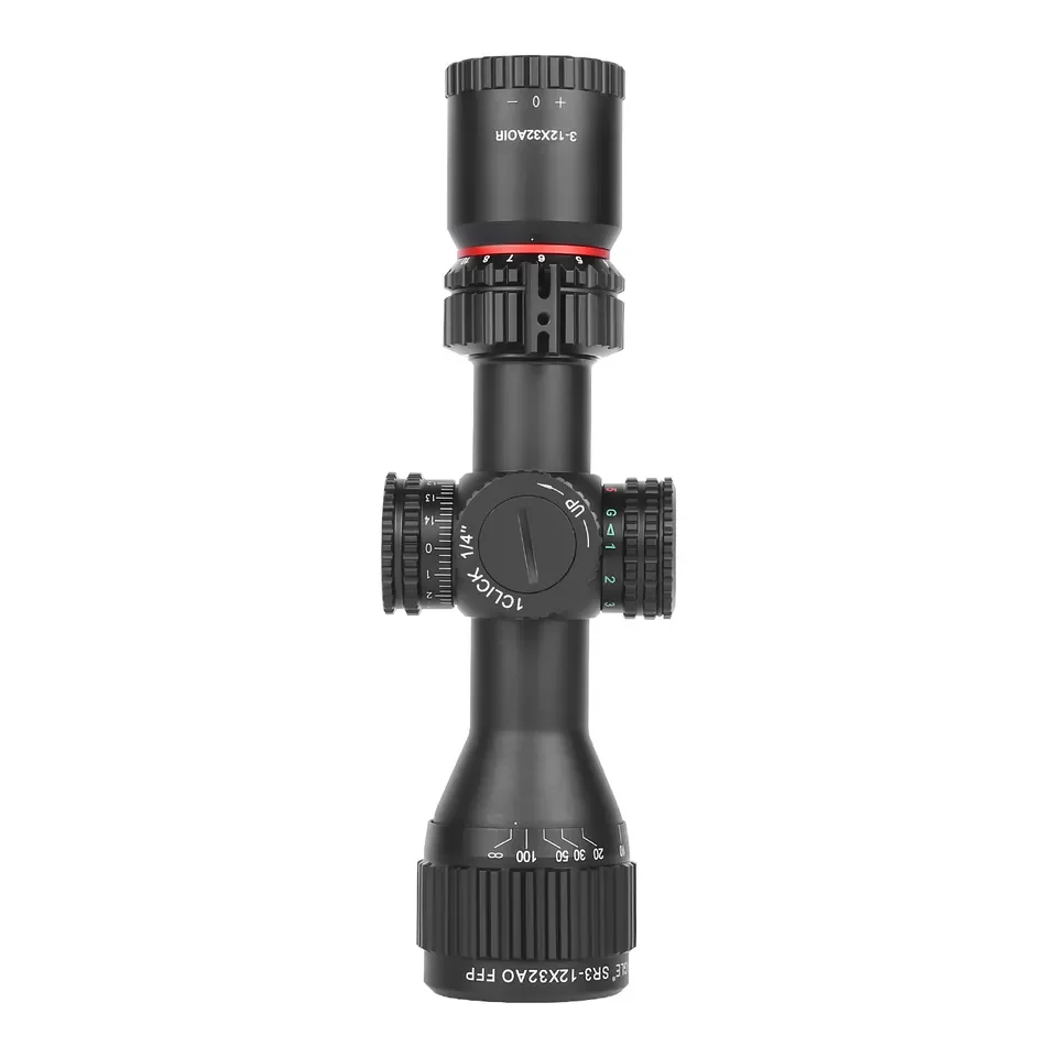 T-EAGLE SR 3-12x32 AO FFP открытый спортивный прицел красный зеленый с подсветкой аксессуары