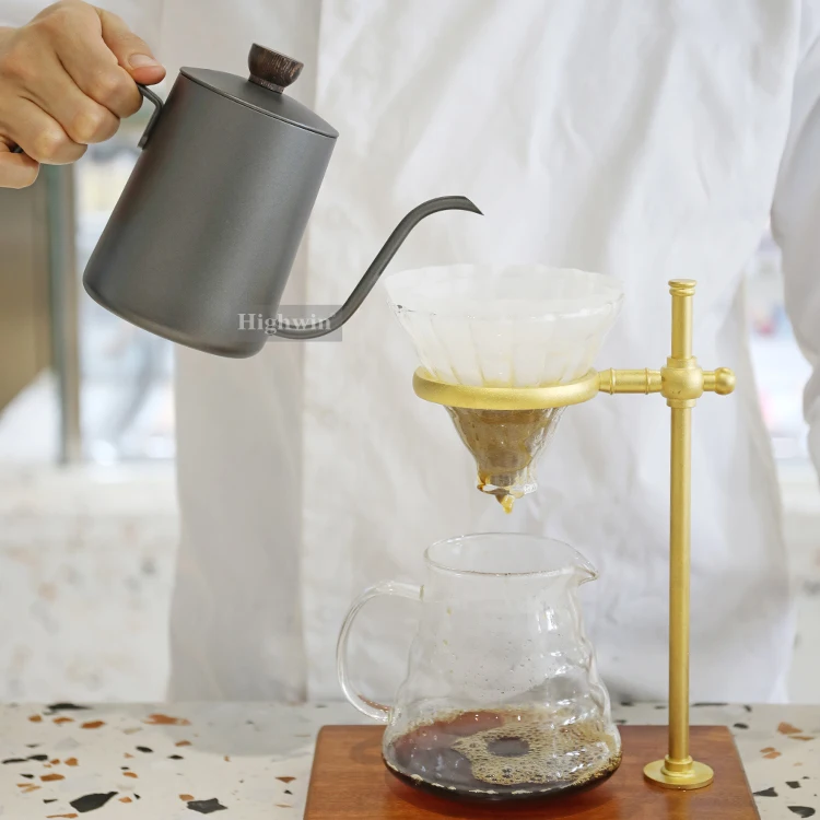 High Quality Lfgb Black Painting Pour Over Maker Set Brewing Tea Cold Drip Coffee Gooseneck Drip Kettle For Coffee And Tea
