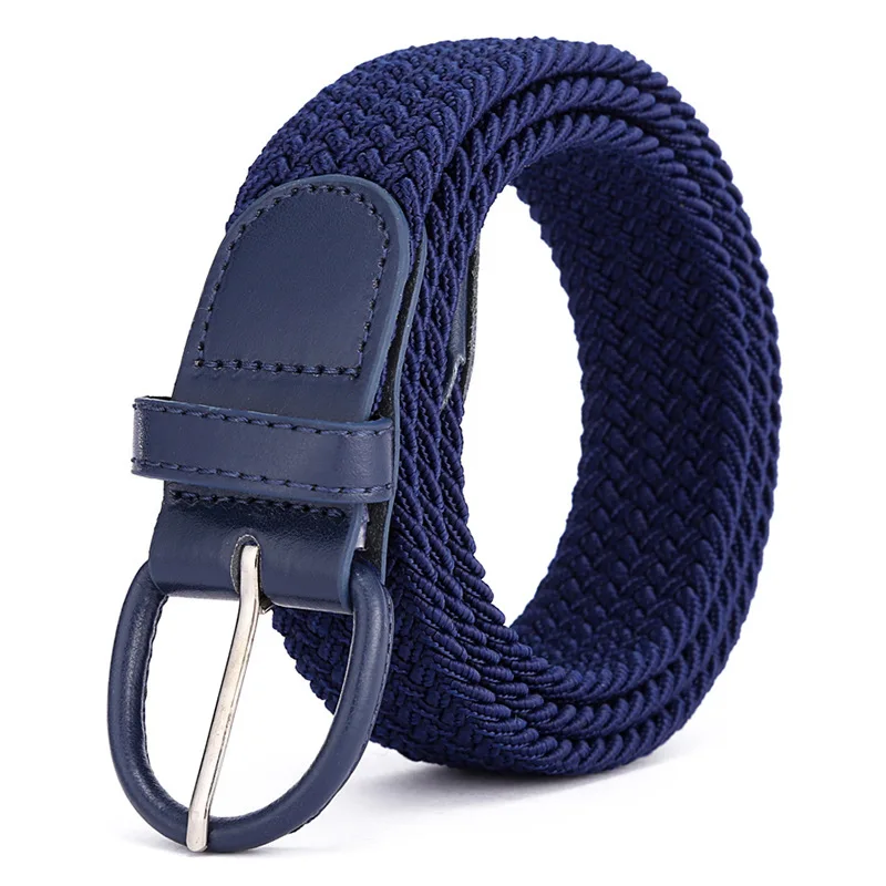 Nylon Polyester Webbing belt Factory Adjustable Woven Golf Belt  Unisex Stretch Braided Elastic Fabric Belt