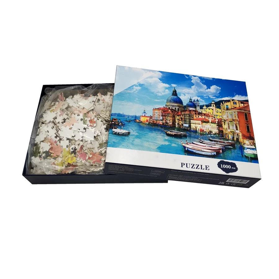Wholesale custom high quality paper game and puzzle landscape jigsaw puzzle