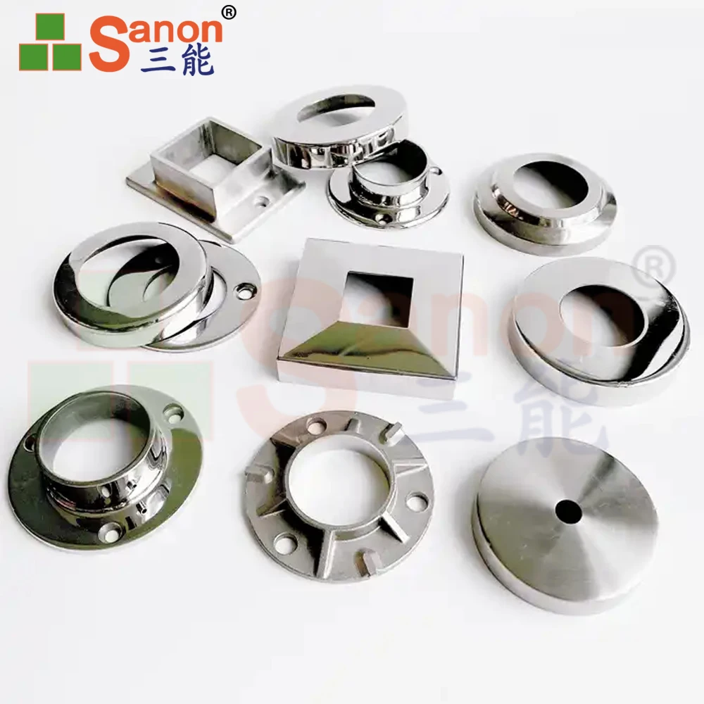 SANON INOX Casting Stainless Steel 304 316 Handrail Base Plate Cover Railing Base Flange