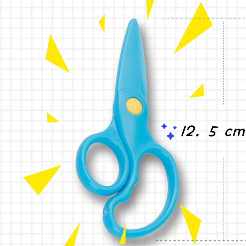 Colorful Decorative Paper Scissor Plastic Handle Great For Teachers Crafts Scrapbooking Kids Design Photo Safety Scissors