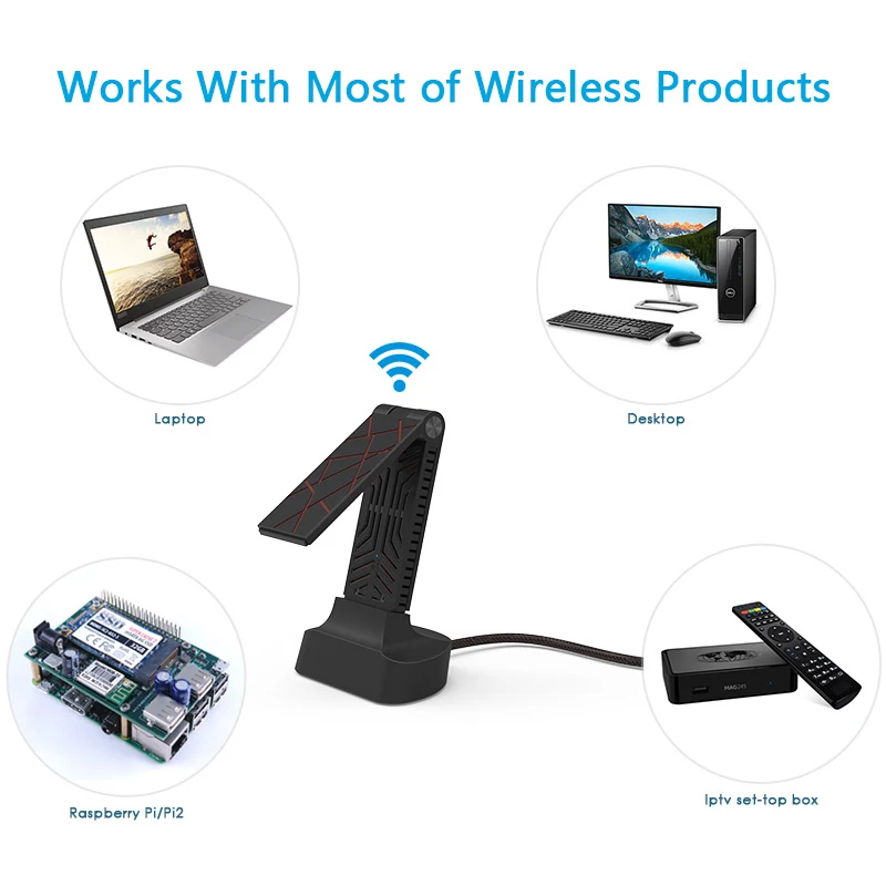 Factory Wholesale AC1900 Dual-Band USB 3.0 High Power Wireless Adapter