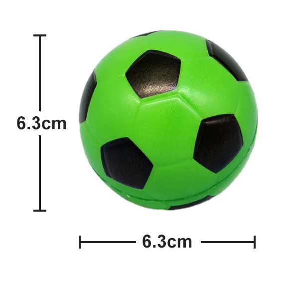 Eco Friendly Pu Foam 6.3CM Color Football Squeeze Toy Stress Reliever Antistress Ball For Kids