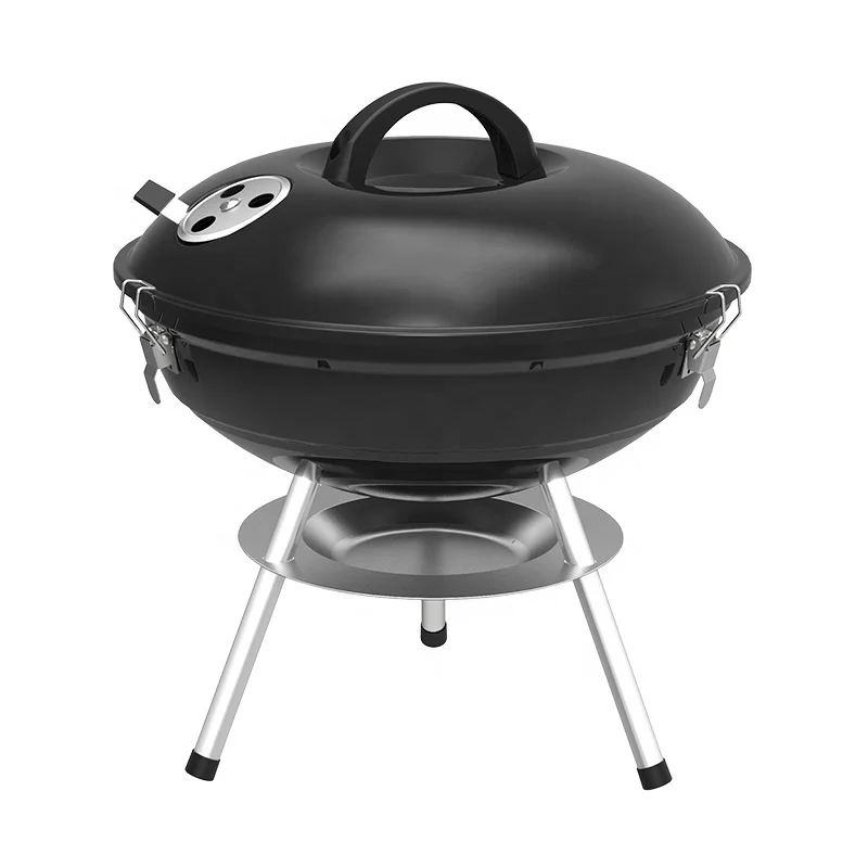 Large grilled net enamel camping BBQ outdoor grill for 3-5 people portable charcoal grill