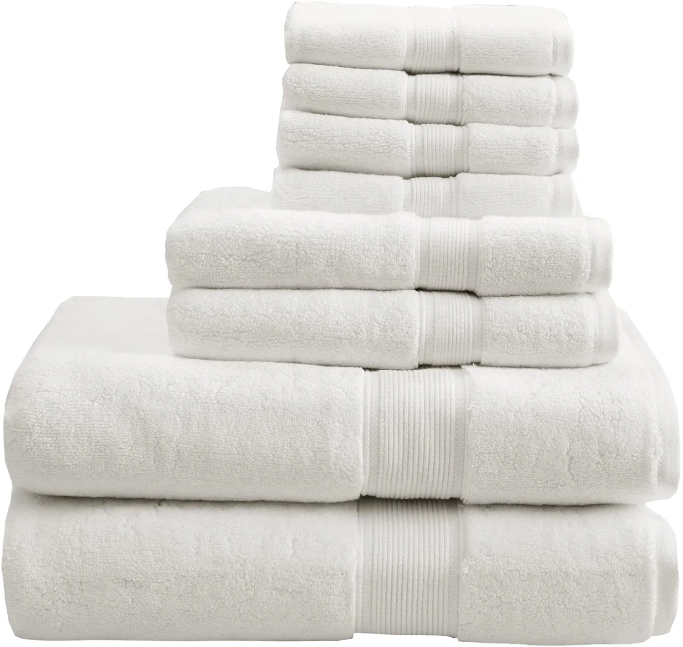 Fluffy Absorbent 32S double loops 100% cotton bath towel set plain terry white 5 star hotel living towels