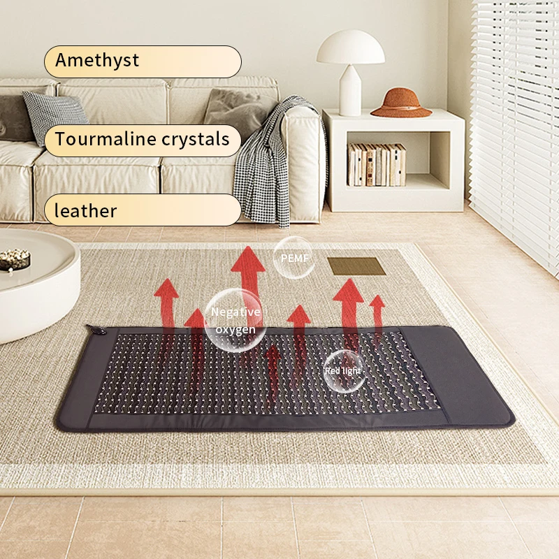 Guangyang Affordable Factory Price Sauna Mattress  Amethyst Mat with Red lights