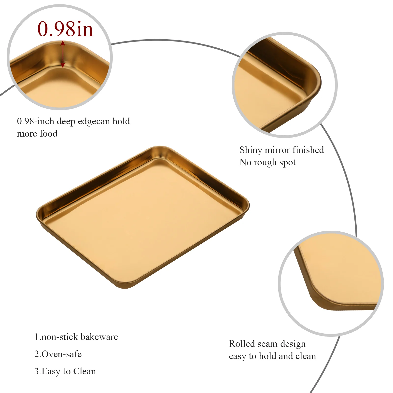 Restaurant Hotel Custom Logo Square Bread Cake Roasting Sheet Pans Stainless Steel Food Serving Baking Tray For Oven