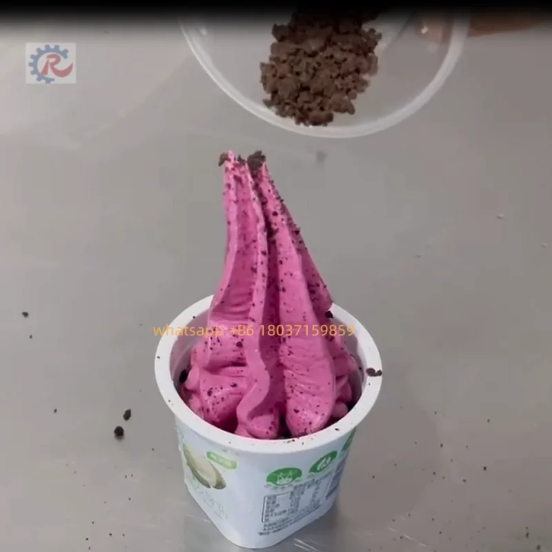 Factory Price Auto Swirl Fruits Ice Cream Machine /Real Fruit Swirl Ice Cream Blender / Stir Frozen Yogurt Ice Cream Mixer